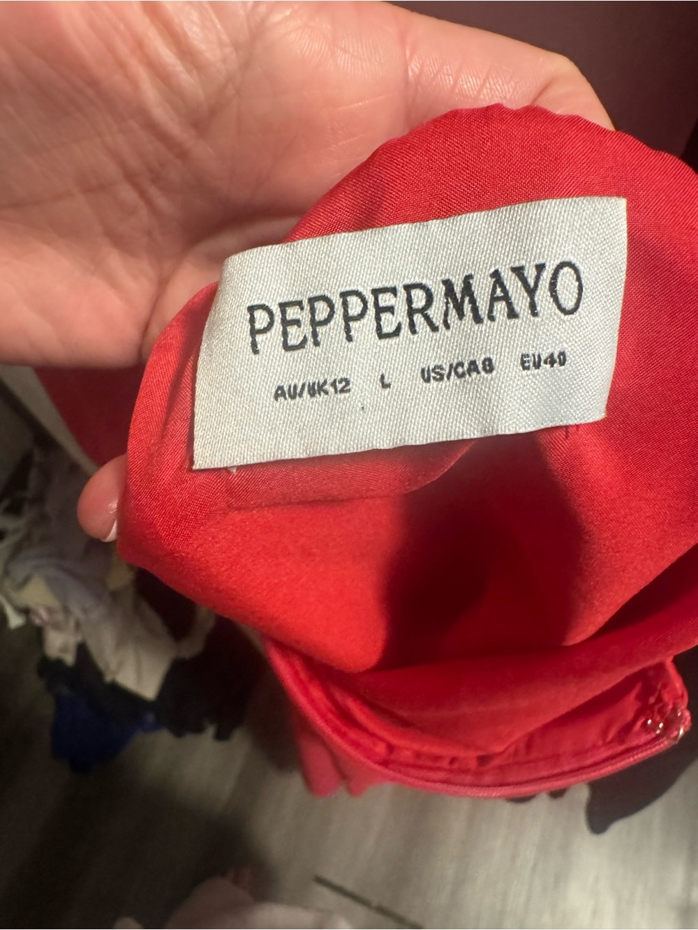 Peppermayo Red Cowl-Neck Ruffle Maxi Dress - Picture 3 of 5